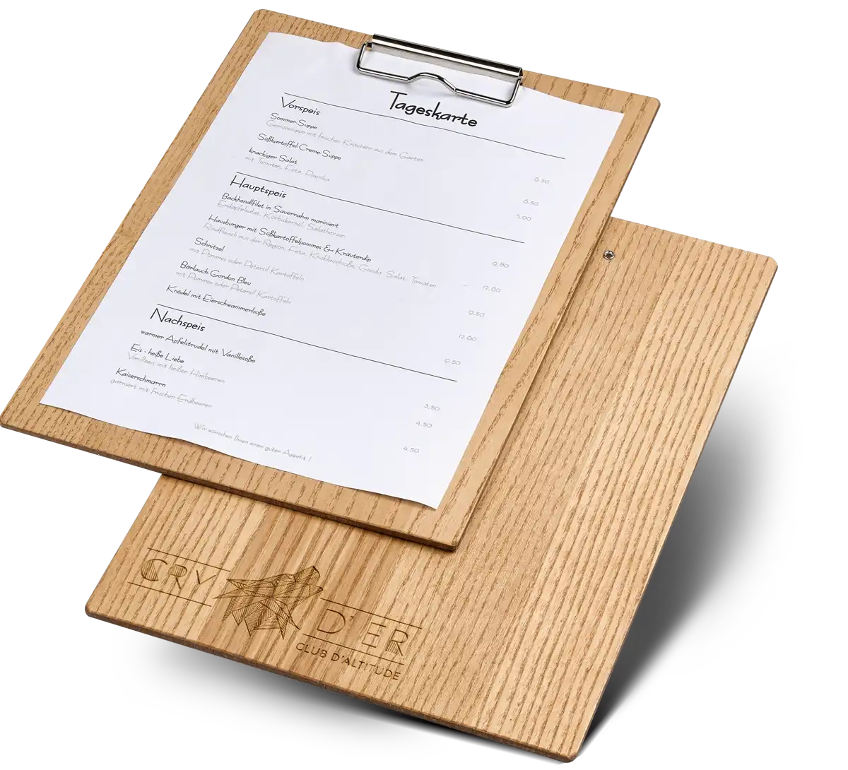 Menüboard Holz